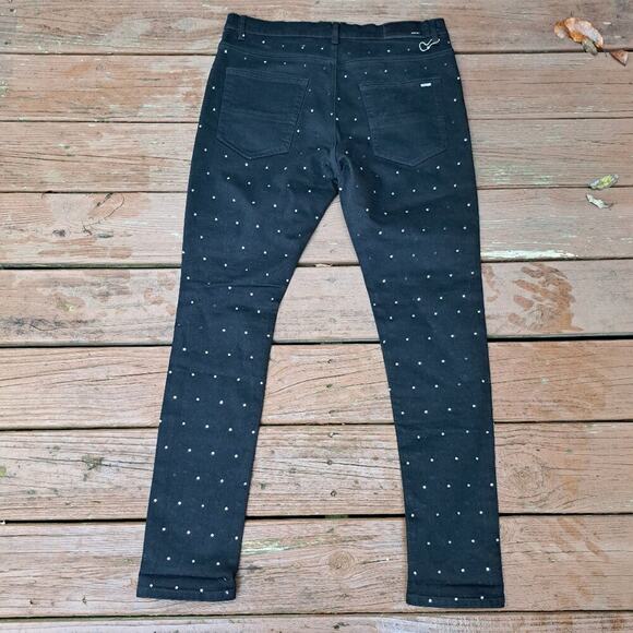 Amiri Jeans Black Skinny Swarovski Crystals Men Size 34X31 - Picture 2 of 13